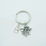 Joyful Triangular Forest Mushroom Key Chain