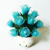 1pcs Flower Stocking Gold/Silver Silk Accessories DIY Nylon Flower Material