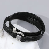 Men's Stainless Steel Horseshoe Buckle Necklace Bracelet