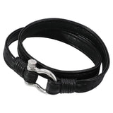 Men's Stainless Steel Horseshoe Buckle Necklace Bracelet
