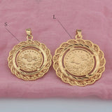 1pcs Mens Women Yellow Pendants Coin S L Jewelry