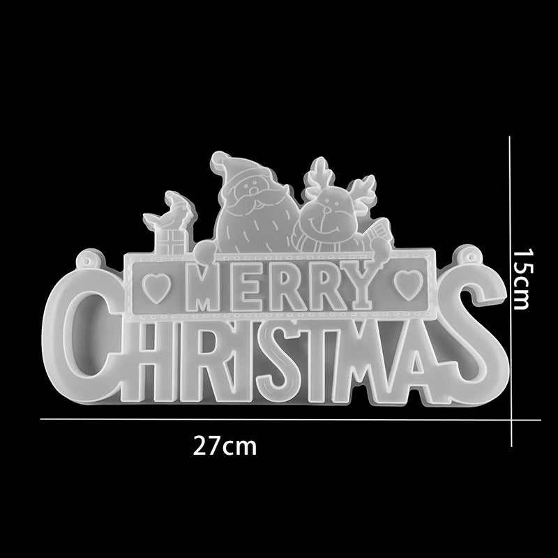 Christmas Crystal Epoxy Mold Resin Santa Silicone Mold DIY Casting Tools