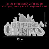 Christmas Crystal Epoxy Mold Resin Santa Silicone Mold DIY Casting Tools