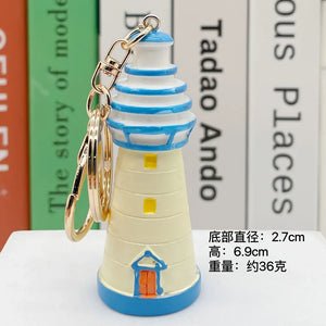 Mediterranean Style Lighthouse Keychain Decoration