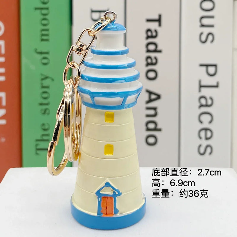 Mediterranean Style Lighthouse Keychain Decoration