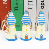 Mediterranean Style Lighthouse Keychain Decoration
