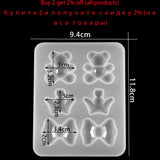 Mirror Bear Butterfly Crown Epoxy Resin Mold DIY Craft Jewelry Making Tools