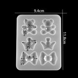Mirror Bear Butterfly Crown Epoxy Resin Mold DIY Craft Jewelry Making Tools