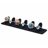 Multi-Finger Tip Velvet Ring Display Stand Holder Showcase