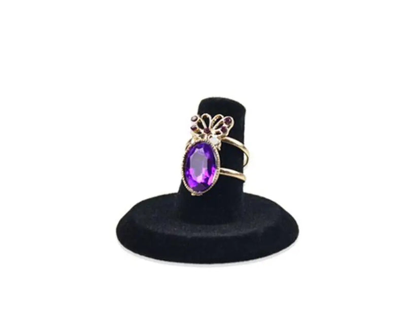 Multi-Finger Tip Velvet Ring Display Stand Holder Showcase