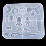 Bear Fish Tail Silicone Resin Mold DIY Pendant Necklace Jewelry Tools