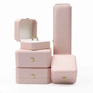 Star PU Leather Jewelry Box Ring Necklace Packing Bracelet Box