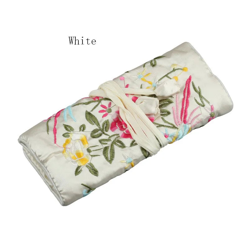 Multifunctional Chinese Silk Embroidery Flower and Bird Bag