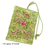 Multifunctional Chinese Silk Embroidery Flower and Bird Bag