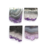 Natural Amethyst Slice Irregular Pendant Quartz Gem Necklace