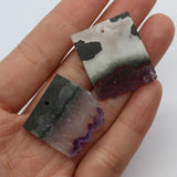 Natural Amethyst Slice Irregular Pendant Quartz Gem Necklace