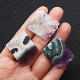 Natural Amethyst Slice Irregular Pendant Quartz Gem Necklace