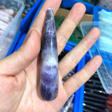 Natural Amethyst Wand Healing Point, Polished Crystal Stone Massager