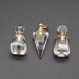 Clear Quartz Stone Essential Oil Pendant Necklace