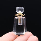 Clear Quartz Stone Essential Oil Pendant Necklace