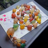 Natural Jade Knot Lucky Necklace Calming Colorful Blessing DIY
