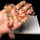 Natural Jade Gemstone Knot Lucky Necklace Chakra Glowing Classic