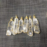 Clear Quartz Pillar Irregular Pendant Natural Crystal Healing Stones