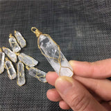 Clear Quartz Pillar Irregular Pendant Natural Crystal Healing Stones
