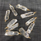 Clear Quartz Pillar Irregular Pendant Natural Crystal Healing Stones