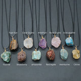 Crystal Quartz Rough Stone Pendant for Necklace