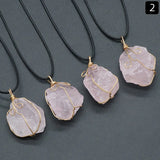 Crystal Quartz Rough Stone Pendant for Necklace