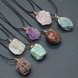 Crystal Quartz Rough Stone Pendant for Necklace