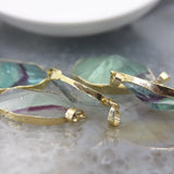 Natural Fluorite Faceted Oval Pyramid Pendant