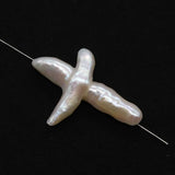 Natural Freshwater Baroque Pearl Cross Charm Pendant