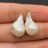 Natural Pearl Pendant Necklace Baroque Bead DIY Jewelry Gift