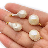 Natural Pearl Pendant Necklace Baroque Bead DIY Jewelry Gift
