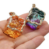 Glass Crystal Charm Yellow Green Mix Pendant DIY Necklace Earring
