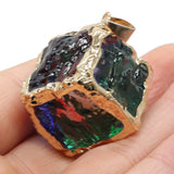 Glass Crystal Charm Yellow Green Mix Pendant DIY Necklace Earring