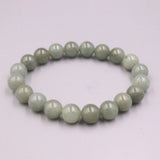 Natural Jade Bead Bracelet 8mm Green Beads 16-17cmL