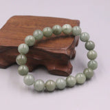 Natural Jade Bead Bracelet 8mm Green Beads 16-17cmL