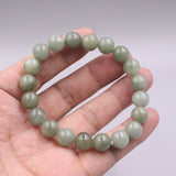 Natural Jade Bead Bracelet 8mm Green Beads 16-17cmL