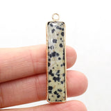 Green Aventurine Stone Pendant for Jewelry Making 9x45mm