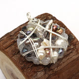 Natural Resin Round Pendant Freshwater Pearl Reiki Bracelet Necklace DIY Jewelry