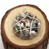 Natural Resin Round Pendant Freshwater Pearl Reiki Bracelet Necklace DIY Jewelry