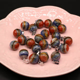 7 Chakras Stone Charms Pendants 14mm for Jewelry Making