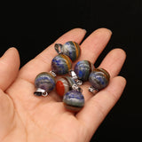 7 Chakras Stone Charms Pendants 14mm for Jewelry Making