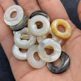 Natural Sea Shell Pendant Circle Shape Charms Jewelry Making Supplies DIY