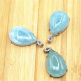 Natural Charoite Aquamarine Pendant Drop for DIY Jewelry Making