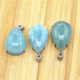 Natural Charoite Aquamarine Pendant Drop for DIY Jewelry Making