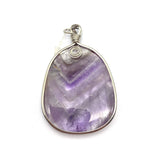 Natural Stone Tiger Eye Drop Oval Amethyst Pendant Charm